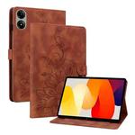 For Redmi Pad 2 / Redmi Pad SE 11 2025 Lily Embossed Leather Tablet Case(Brown)