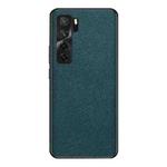 For Huawei nova 7 5G Cross Texture PU Leather Phone Case(Dark Green)
