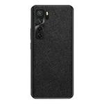 For Huawei nova 7 5G Cross Texture PU Leather Phone Case(Black)
