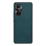 For Huawei nova 8 Cross Texture PU Leather Phone Case(Dark Green)