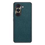 For Huawei nova 10 Cross Texture PU Leather Phone Case(Dark Green)