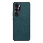 For Huawei P30 Pro Cross Texture PU Leather Phone Case(Dark Green)