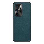 For Huawei P40 Pro Cross Texture PU Leather Phone Case(Dark Green)
