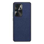 For Huawei P40 Pro Cross Texture PU Leather Phone Case(Sapphire Blue)