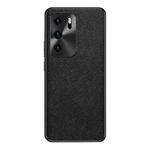 For Huawei P40 Cross Texture PU Leather Phone Case(Black)