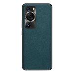 For Huawei P60 / P60 Pro Cross Texture PU Leather Phone Case(Dark Green)