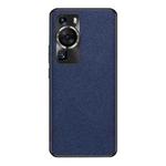 For Huawei P60 / P60 Pro Cross Texture PU Leather Phone Case(Sapphire Blue)