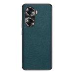 For Honor 60 Pro Cross Texture PU Leather Phone Case(Dark Green)