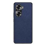 For Honor 60 Cross Texture PU Leather Phone Case(Sapphire Blue)
