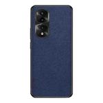 For Honor 70 Pro Cross Texture PU Leather Phone Case(Sapphire Blue)