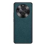 For Honor X50 Cross Texture PU Leather Phone Case(Dark Green)