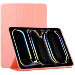 For iPad Pro 13 2024 Double-sided Clip Non-buckle Magnetic PU Smart Tablet Case(Orange)