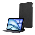 For iPad Air 11 2024 TPU Flip Tablet Protective Leather Case(Black)