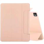 For iPad Pro 13 2024 Double-sided Clip Fixed Buckle Magnetic PU Leather Smart Tablet Case(Gold)