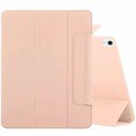 For iPad Air 11 2024 Double-sided Clip Fixed Buckle Magnetic PU Leather Smart Tablet Case(Gold)