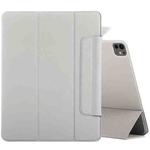 For iPad Pro 11 2024 Double-sided Clip Fixed Buckle Magnetic PU Leather Smart Tablet Case(Grey)