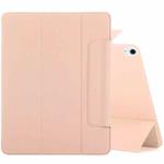 For iPad Air 13 2024 Double-sided Clip Fixed Buckle Magnetic PU Leather Smart Tablet Case(Gold)