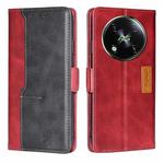 For Itel RS4 4G Contrast Color Side Buckle Leather Phone Case(Red + Black)