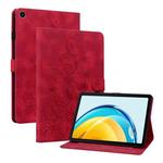 For Huawei MatePad SE 10.4 Lily Embossed Leather Tablet Case(Red)