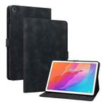 For Huawei MatePad T 10s / Enjoy Tablet 2 Lily Embossed Leather Tablet Case(Black)