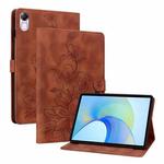 For Honor Pad X8 Pro / X9 2023 Lily Embossed Leather Tablet Case(Brown)