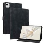 For Honor Pad X9a Lily Embossed Leather Tablet Case(Black)