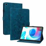 For Realme Pad Mini 8.7 Lily Embossed Leather Tablet Case(Dark Blue)