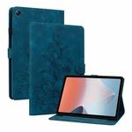 For OPPO Pad Air Lily Embossed Leather Tablet Case(Dark Blue)