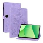 For OPPO Pad SE 11 inch Lily Embossed Leather Tablet Case(Purple)