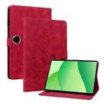 For OPPO Pad SE 11 inch Lily Embossed Leather Tablet Case(Red)