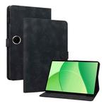 For OPPO Pad SE 11 inch Lily Embossed Leather Tablet Case(Black)