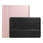 For iPad Pro 13 2024 A14B-A Detachable Ultra-Thin Bluetooth Touch Keyboard Leather Tablet Case with Pen Slot(Rose Gold)