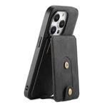 For iPhone 14 Pro Denior D14 NK Retro Pattern MagSafe Magnetic Card Holder Leather Phone Case(Black)