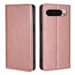 For Google Pixel 9 Gloss Oil Solid Color Magnetic Leather Phone Case(Rose Gold)