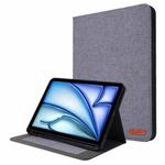 For iPad Air 13 2024 Fabric Leather Tablet Case(Grey)