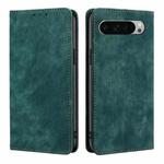 For Google Pixel 9 Pro XL RFID Anti-theft Brush Magnetic Leather Phone Case(Green)