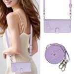 For OnePlus Nord N300 Cat Rat Embossed Pattern RFID Leather Phone Case with Lanyard(Purple)