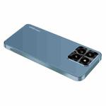 For Xiaomi 14 AG Frosted Electroplating Acrylic Phone Case(Navy Blue)