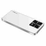 For Xiaomi 13 AG Frosted Electroplating Acrylic Phone Case(Silver White)