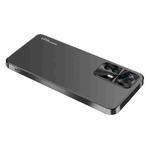 For Xiaomi Redmi K50 Ultra AG Frosted Electroplating Acrylic Phone Case(Black)