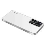 For Xiaomi Redmi K50 Ultra AG Frosted Electroplating Acrylic Phone Case(Silver White)