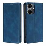 For Itel P55+ 4G Skin Feel Magnetic Leather Phone Case(Blue)