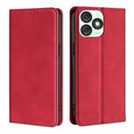 For Itel A50 4G Skin Feel Magnetic Leather Phone Case(Red)