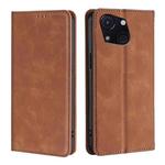 For Itel A50C 4G Skin Feel Magnetic Leather Phone Case(Light Brown)