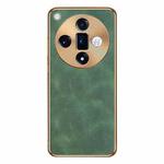 For OPPO Find X7 Electroplating Lambskin Leather Phone Case(Green)