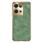 For OPPO Reno9 Pro+ Electroplating Lambskin Leather Phone Case(Green)