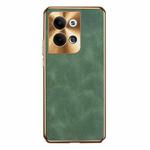 For OPPO Reno9 Pro Electroplating Lambskin Leather Phone Case(Green)
