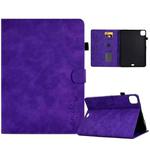 For iPad Pro 11 2024 Embossed Smile Smart Leather Tablet Case(Purple)