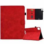 For iPad Pro 11 2024 Embossed Smile Smart Leather Tablet Case(Red)