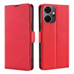 For Itel P55+ 4G Ultra-thin Voltage Side Buckle Horizontal Flip Leather Phone Case(Red)